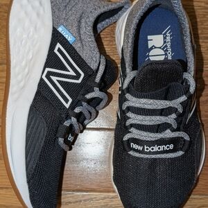 Little Boys New Balance Gray and Black Athletic Shoes